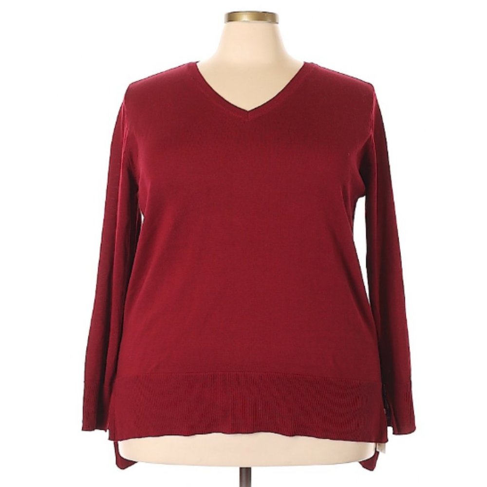 Macy's Style & Co. Cranberry Tunic Sweater